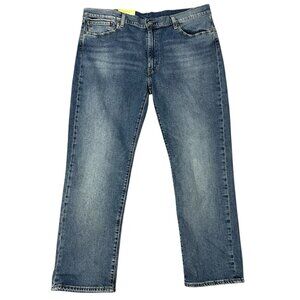 Levis 514 Straight Stretch Jeans Big E 42 x 30 New Regular Fit Blue Medium Wash